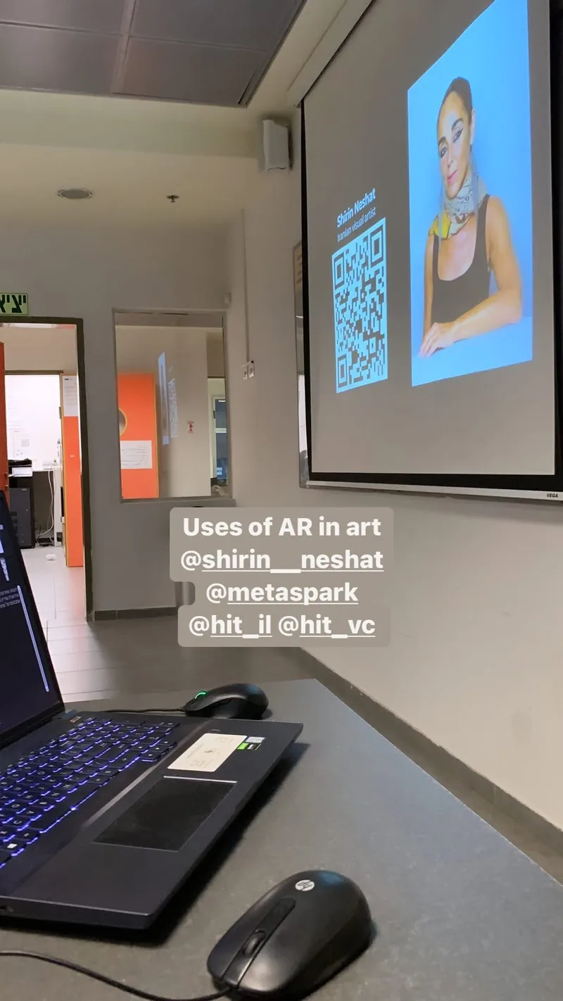 Workshop slide: uses of AR in art